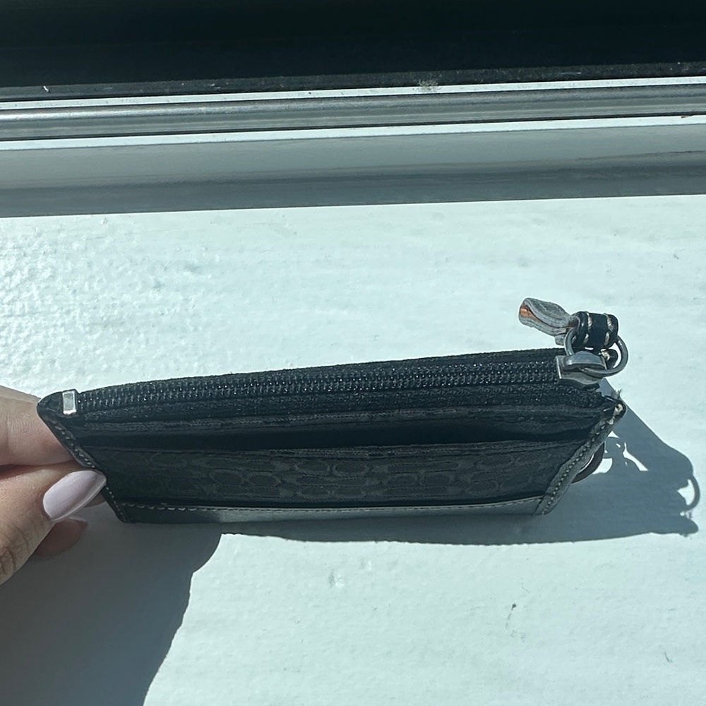 Coach Black Signature Keychain Wallet - Picture 4 of 4